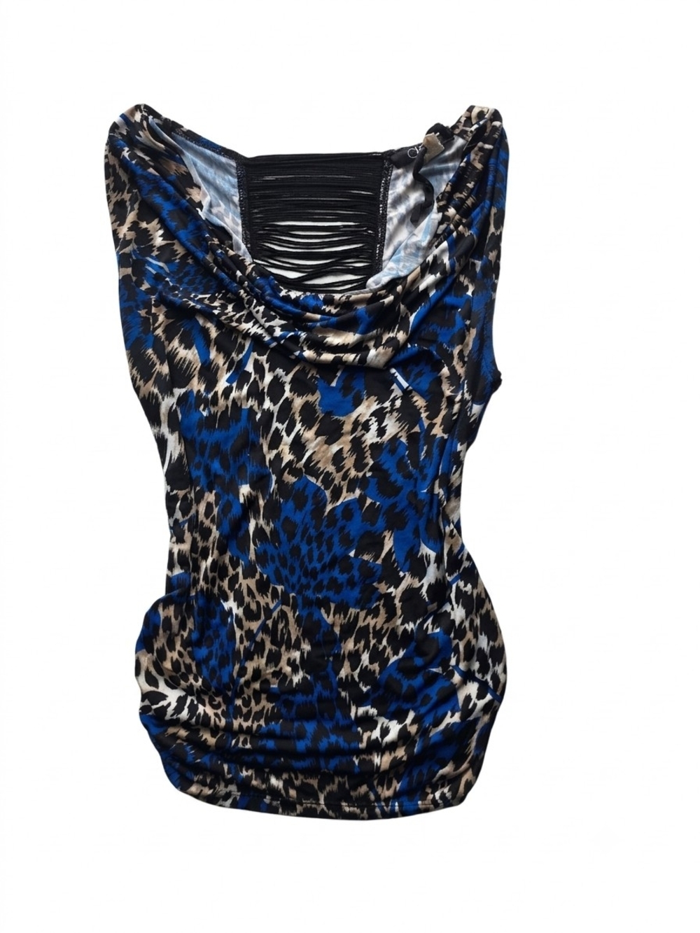 Y2k Cheetah Print Tank With Distressed Back